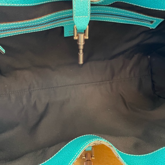 GUCCI JACKIE BARDOT HOBO & WALLET TURQUOISE - Picture 4 of 16